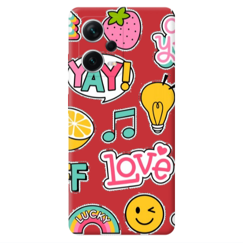 Xiaomi Poco X5 Cute desing Red Colored Silicone TPU Θήκη