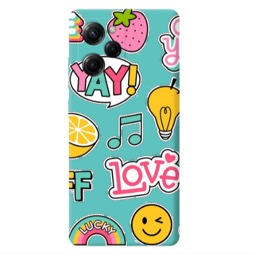 Xiaomi Poco X5 Pro Cute desing Turquoise Colored Silicone TPU Θήκη