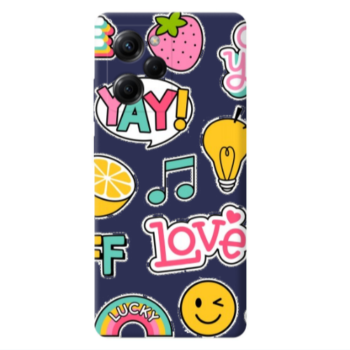 Xiaomi Poco X5 Pro Cute desing Dark blue Colored Silicone TPU Θήκη