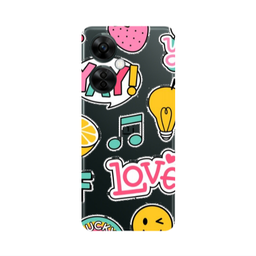 Oneplus Nord CE 3 Lite 5G Cute desing Transparent Silicone TPU Θήκη