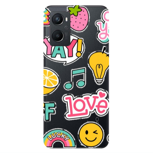 Oppo A 96 Cute desing Transparent Silicone TPU Θήκη