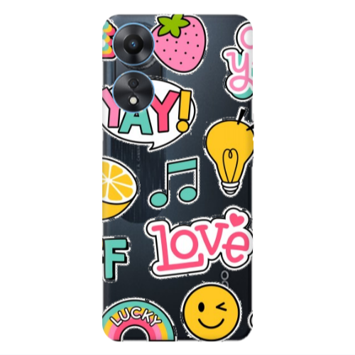 Oppo A 98 Cute desing Transparent Silicone TPU Θήκη