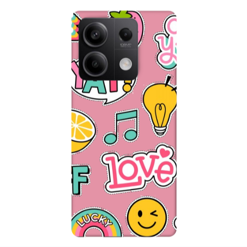 Xiaomi Redmi Note 13Pro 5G Cute desing Pink Colored Silicone TPU Θήκη