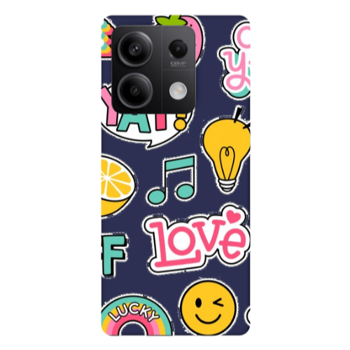 Xiaomi Redmi Note 13Pro 5G Cute desing Dark blue Colored Silicone TPU Θήκη