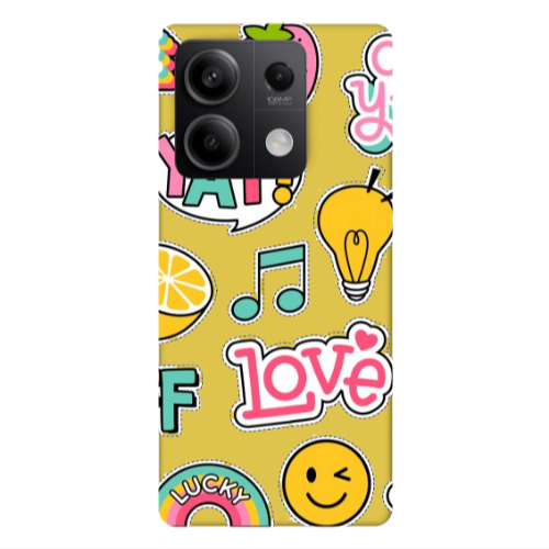 Xiaomi Redmi Note 13Pro 5G Cute desing Yellow Colored Silicone TPU Θήκη