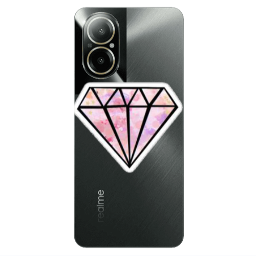 Realme C67 Diamond Transparent Silicone TPU Θήκη