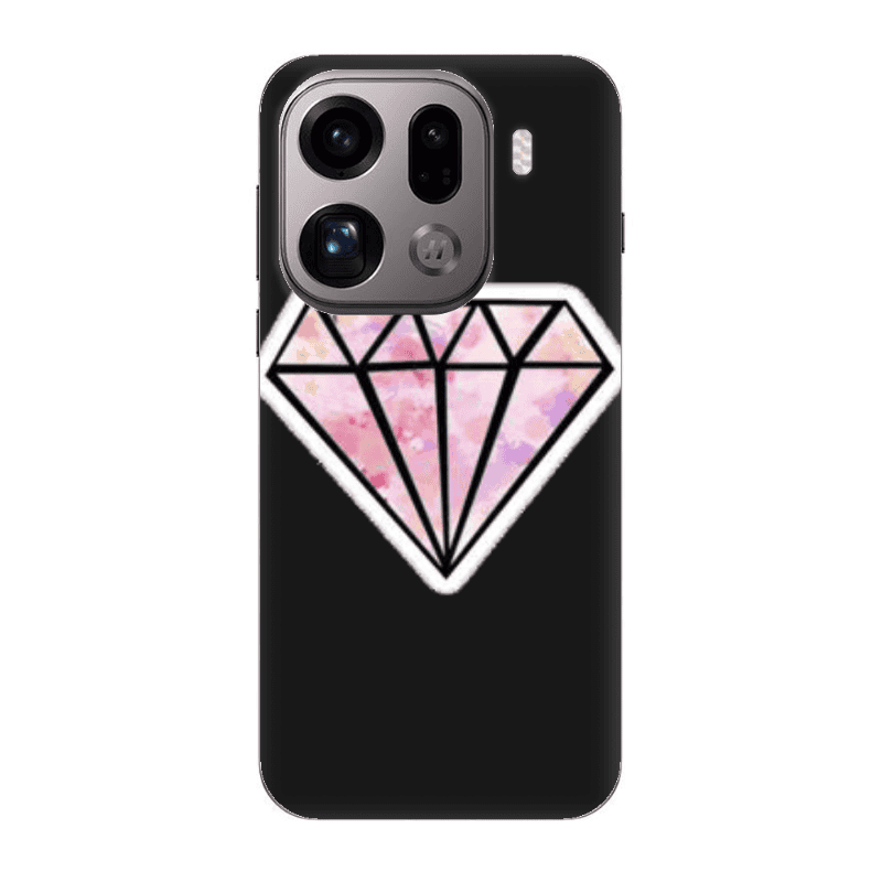 Oppo Find X9 Pro Diamond Black Colored Silicone TPU Θήκη