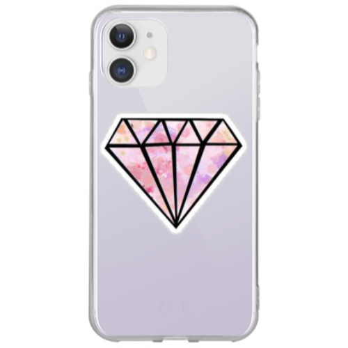 Apple iPhone 12 Diamond Transparent Silicone TPU Θήκη