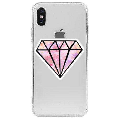 Apple iPhone Xs Diamond Transparent Silicone TPU Θήκη