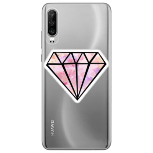 Huawei P30 Diamond Transparent Silicone TPU Θήκη