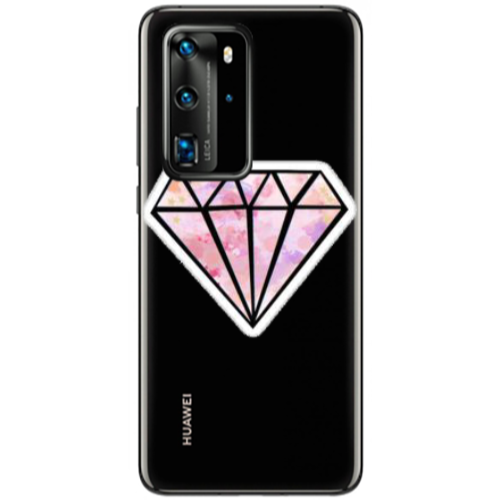 Huawei P40 Pro Diamond Transparent Silicone TPU Θήκη