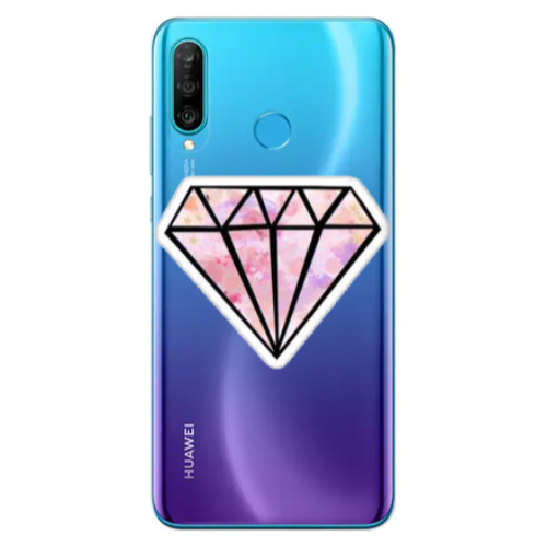 Huawei P30 Lite Diamond Transparent Silicone TPU Θήκη
