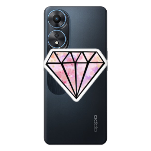 Oppo A 98 Diamond Transparent Silicone TPU Θήκη