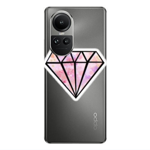 Oppo Reno10 5G Diamond Transparent Silicone TPU Θήκη