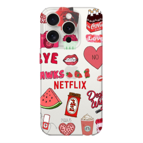 Apple Iphone 16 Pro Max pizza is my valentine Transparent Silicone TPU Θήκη