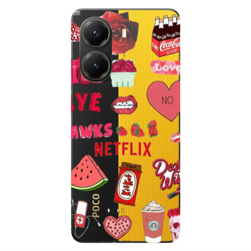 Xiaomi Poco X7 Pro pizza is my valentine Transparent Silicone TPU Θήκη