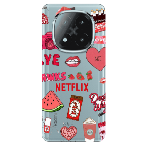 Xiaomi Redmi Note 14 Pro + 5g pizza is my valentine Transparent Silicone TPU Θήκη