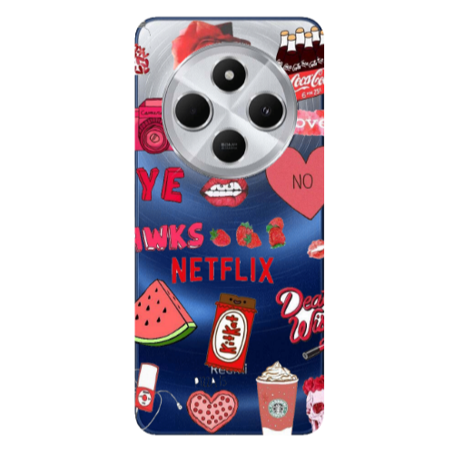 Xiaomi Redmi 14c pizza is my valentine Transparent Silicone TPU Θήκη