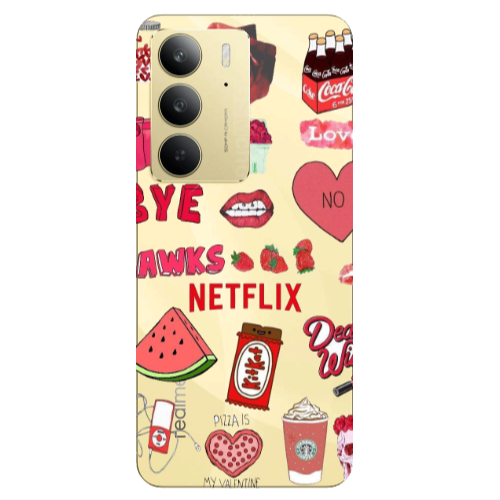 Realme C 75 pizza is my valentine Transparent Silicone TPU Θήκη