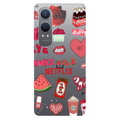 Oneplus Nord Ce 4 lite pizza is my valentine Transparent Silicone TPU Θήκη