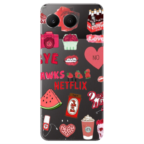 Oneplus Nord 4 pizza is my valentine Transparent Silicone TPU Θήκη