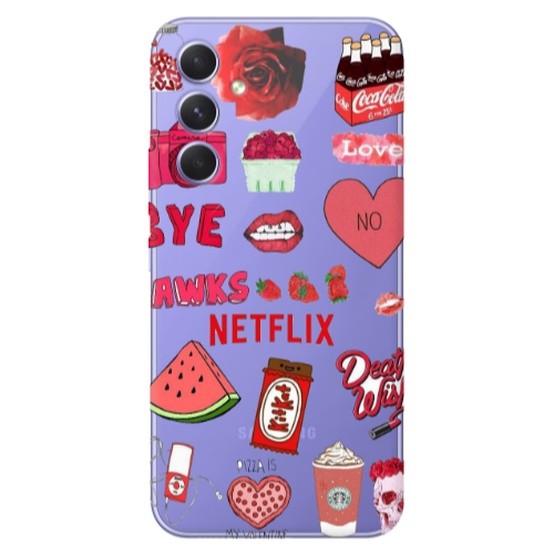 Samsung A56 pizza is my valentine Transparent Silicone TPU Θήκη
