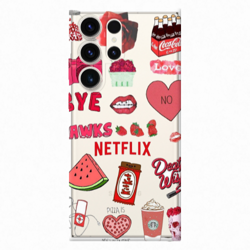 Samsung S25 Ultra pizza is my valentine Transparent Silicone TPU Θήκη
