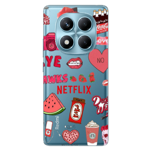 Xiaomi Redmi Note 14 Pro pizza is my valentine Transparent Silicone TPU Θήκη