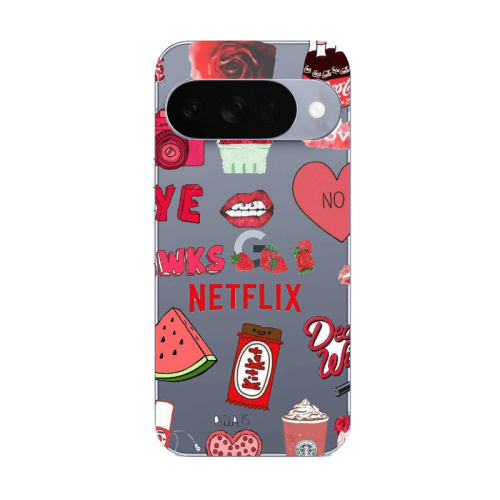 Google Pixel 10 pizza is my valentine Transparent Silicone TPU Θήκη