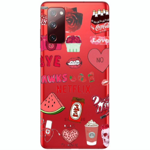 Samsung S20 FE pizza is my valentine Transparent Silicone TPU Θήκη