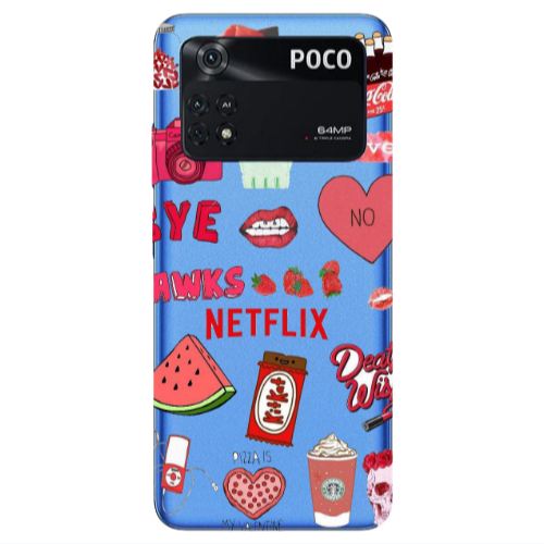 Xiaomi Poco M4 Pro 4G pizza is my valentine Transparent Silicone TPU Θήκη