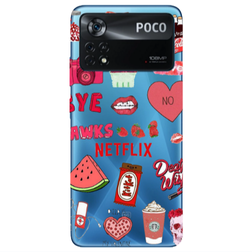 Xiaomi Poco X4 Pro pizza is my valentine Transparent Silicone TPU Θήκη