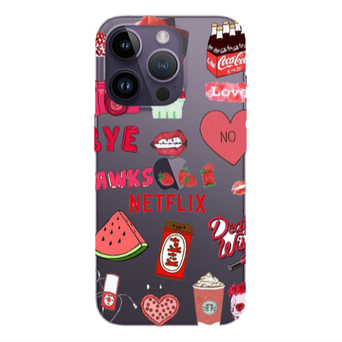 Apple iPhone 14 Pro  pizza is my valentine Transparent Silicone TPU Θήκη