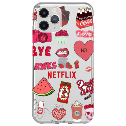 Apple iPhone 13 Pro pizza is my valentine Transparent Silicone TPU Θήκη