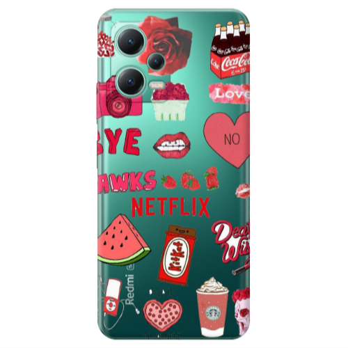 Xiaomi Redmi Note 12 Pro 5G pizza is my valentine Transparent Silicone TPU Θήκη