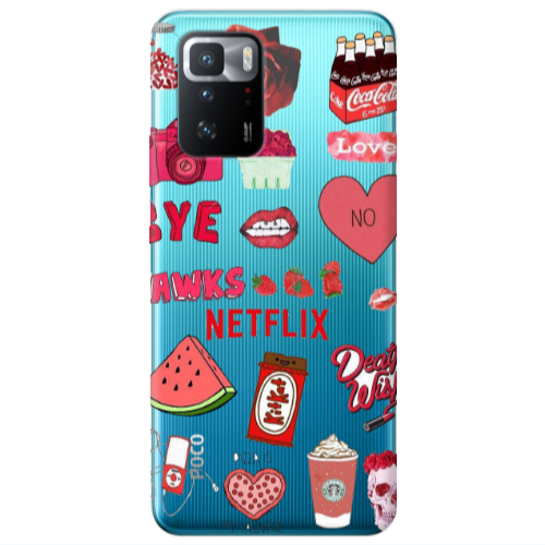 Xiaomi Poco X3 GT pizza is my valentine Transparent Silicone TPU Θήκη