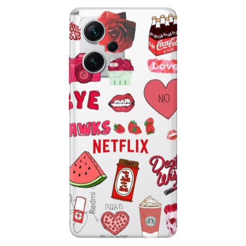 Xiaomi Redmi Note 12 5G pizza is my valentine Transparent Silicone TPU Θήκη