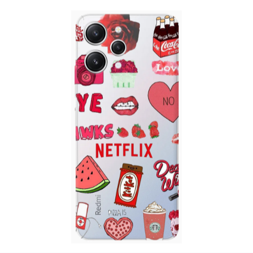 Xiaomi Redmi 12 pizza is my valentine Transparent Silicone TPU Θήκη