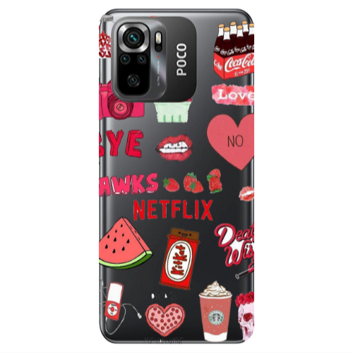 Xiaomi Poco M5 s pizza is my valentine Transparent Silicone TPU Θήκη