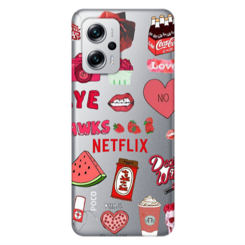Xiaomi Poco X4 GT pizza is my valentine Transparent Silicone TPU Θήκη
