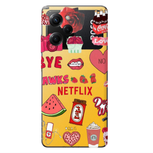 Xiaomi Poco X5 Pro pizza is my valentine Transparent Silicone TPU Θήκη