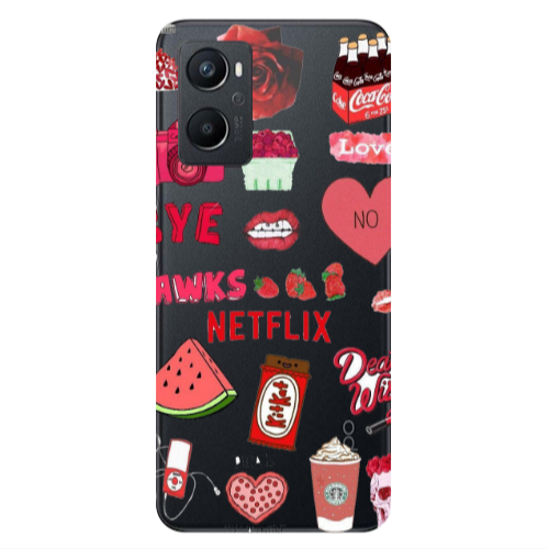 Oppo A 96 pizza is my valentine Transparent Silicone TPU Θήκη
