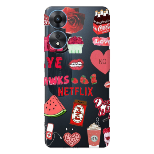 Oppo A 98 pizza is my valentine Transparent Silicone TPU Θήκη