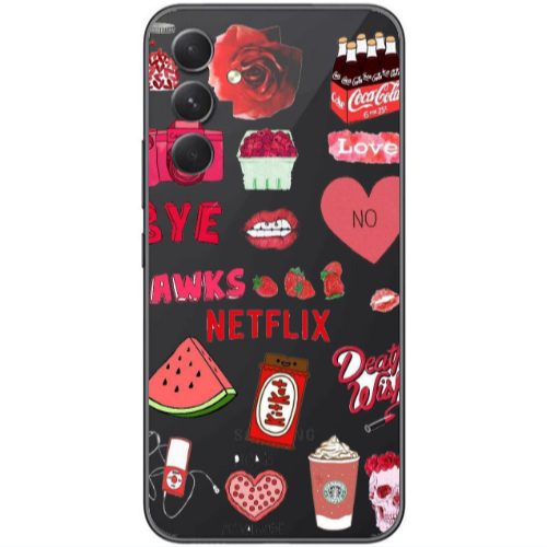 Samsung Galaxy A25 pizza is my valentine Transparent Silicone TPU Θήκη