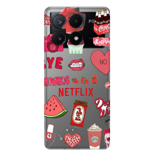 Xiaomi Poco X6Pro 5G pizza is my valentine Transparent Silicone TPU Θήκη