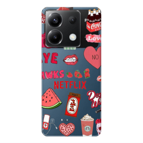 Xiaomi Poco X6 5G pizza is my valentine Transparent Silicone TPU Θήκη