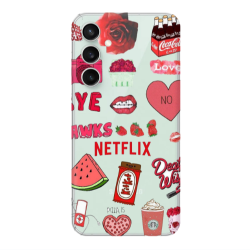 Samsung S24 Plus pizza is my valentine Transparent Silicone TPU Θήκη