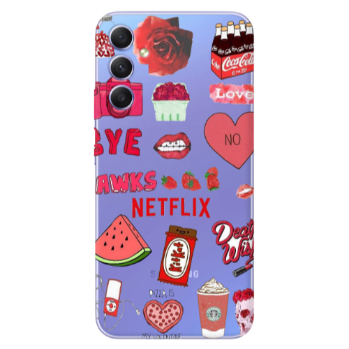 Samsung A25 pizza is my valentine Transparent Silicone TPU Θήκη