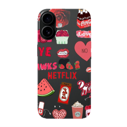 Apple Iphone 16 pizza is my valentine Transparent Silicone TPU Θήκη