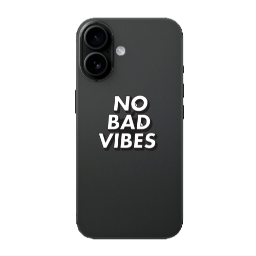 Apple Iphone 16 plus No bad vibes Transparent Silicone TPU Θήκη